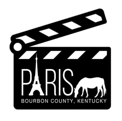 Paris, Bourbon County, Kentucky film logo: a clapperboard with PARIS, an Eiffel Tower and a grazing horse